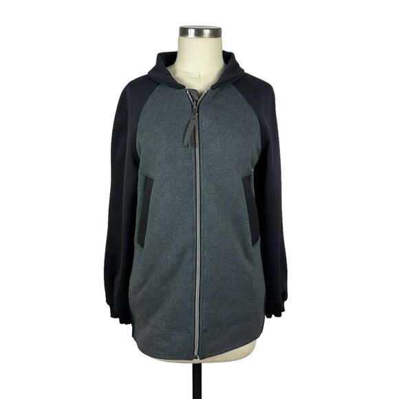 LULULEMON Reversible Both Ways Black Gray Bomber Jacket Women's Size 8 Reflect - Picture 1 of 6